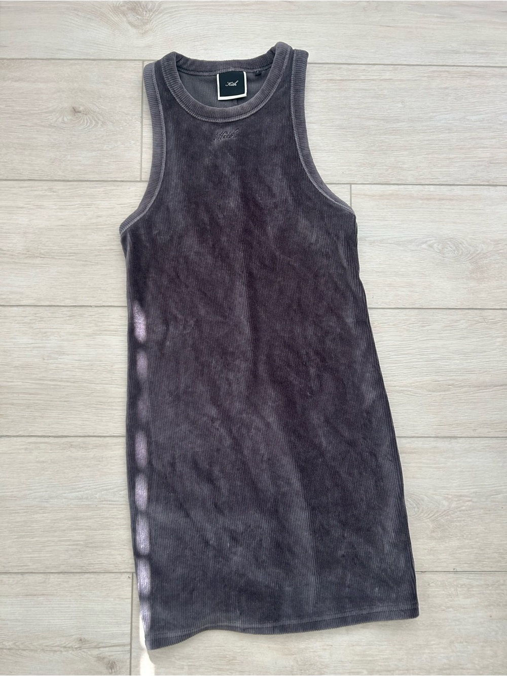 Kith Charcoal Gray Ribbed Tank Dress